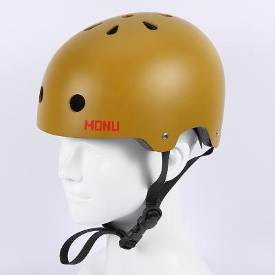 China Custom ABS+PC MONU OEM ODM Skateboard Helmet Have High Density EPS Liner With Absorbent Top Pad For Adults Skateboard Skating Helmet for sale