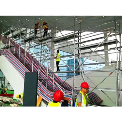 China Building Construction Factory Price Aluminum Mobile Cuplock Access Scaffold For Escalator Maintenance for sale