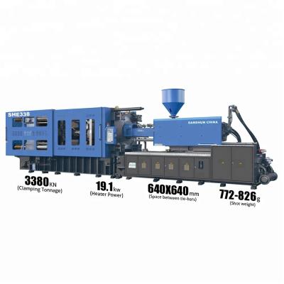 China SANSHUN Machinery 338 Horizontal Ton Plastic Thin Wall Disposable Tableware Injection Molding Machine Price for sale