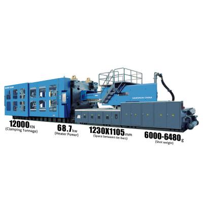 China SANSHUN Horizontal Plastic Bucket Making Machine 1200 Ton Injection Mold Machine Price Maker for sale