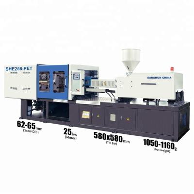 China Horizontal SANSHUN Machinery 258PET INJECTION MOLDING MACHINE for sale