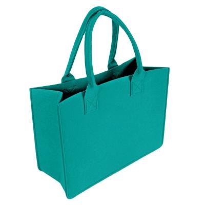 China Reusable High Quality Felt Tote Bag Felt Shopping Bag With Logo Custom for sale