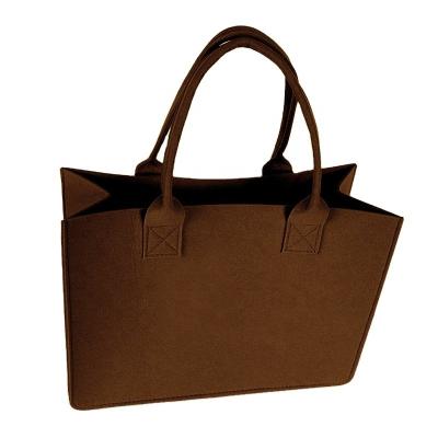 China OEM Reusable Felt Tote Bag Fashionable Shopping Felt Bag With Customized Logo for sale