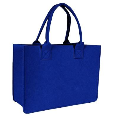 China Free Sample Reusable Factory Price Felt Carry Bag Felt Tote Bag Shopping Felt Bag With Logo Custom for sale