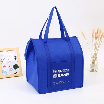 China Fashion Food Cooler Takeaway Non Woven Bag Insulated Bags With Customized Logo Size And Color for sale