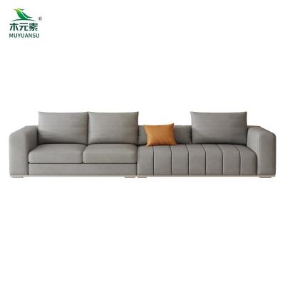 China American Modern Minimalist Luxury Leather Combination Living Room Sofa Bed European Solid Wood Sofa 123 for sale