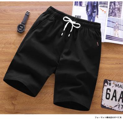 China Anti-Wrinkle 100% Cotton Elastic Waist Cotton Vacation Beach Shorts Men Shorts Beach Pants Smart Casual Slim Shorts for sale