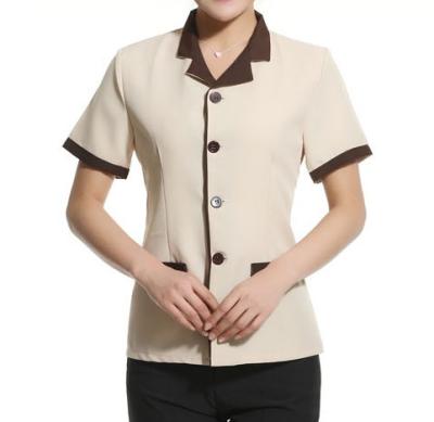 China Hotel Designs Short Sleeve Hotel Staff Housekeeping Cleaning Staff Uniform for sale