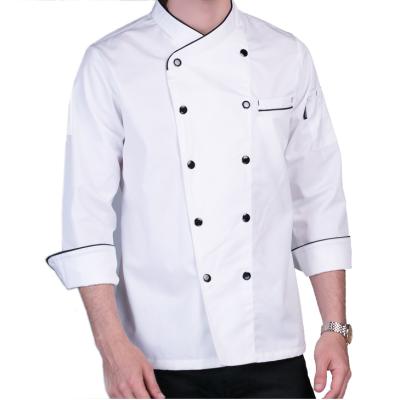 China restaurant & Custom White Bar Kitchen Chef Uniform Jacket for sale