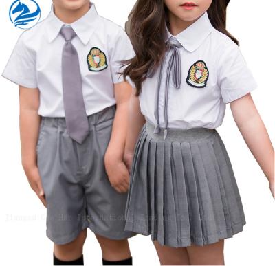 China Japanese primary school shorts skirts short sleeve high school uniforms style for kids boys and babies designs with pictures for sale