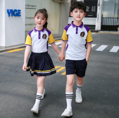 China Cute Kindergarten Kindergarten Children School Uniform Summer School Uniform Designs Pre Primary Secondary School Uniforms for sale