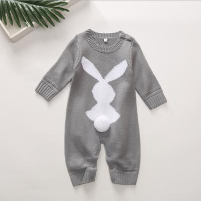 China 2020 New Arrivals Polyester/Cotton Newborn Chunky Knitted Kids Sweaters Baby Boys Jumpsuit Winter Clothes Romper Wool Set for sale