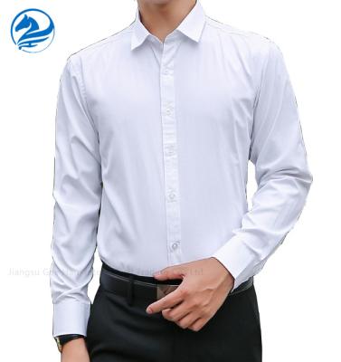 China OEM Anti Shrink Solid White Color Wholesale Wholesale Long Sleeve Men Office Shirt for sale