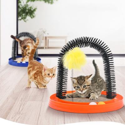 China Viable Wholesale Amazon Best Seller 4 in 1 Pet Toy Catnip Funny Cat Toys Set Cat Scratcher Toy for sale