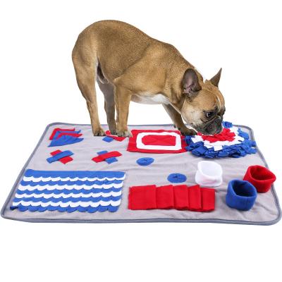 China Sustainable Wholesale Washable IQ Training Slow Dog Eat Bowl Mat Fleece Soft Snuffle Dog Toy for sale