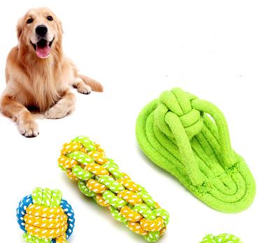 China Wholesale Sustainable Durable Cotton Dog 8pcs Rope Anti Bite Interactive Rope Toy for sale