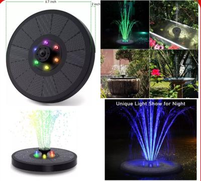 China Country Fountain LED Solar Pump Waterproof Solar Panel with Submersible Pump for Bird Bath Garden Decoration Fountain for sale