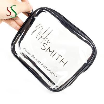 China Fashion SS Hair Packaging Wholesale Custom Logo Printed Travel Cosmetic Bag Makeup Travel Bag for sale