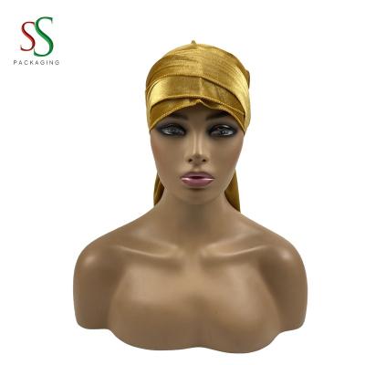 China Fashion SS Hair Packaging Custom Velvet Durag Wholesale Velvet Durag for sale