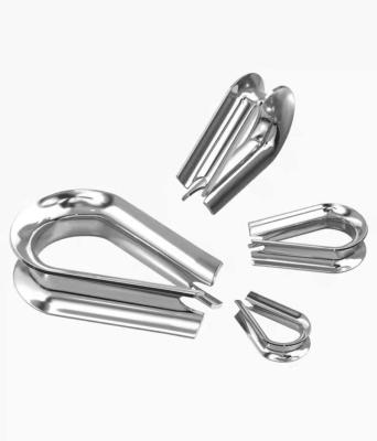 China 304 Thimble 2mm 4mm 6mm 8mm 10mm 16mm High Quality Stainless Steel Wire Rope 20mm Marine Wire Rope Terminal Fittings for sale