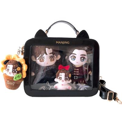 China Others Custom Clear Handbag Large Capacity Backpack Japanese AIE Pin Display Doll Bag for sale