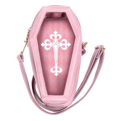 China Anime Display Bag Custom Design Ita Bag Anime Display Pin Shape Cute Hexagonal Bag Ita Clear Window Shoulder Bag for sale