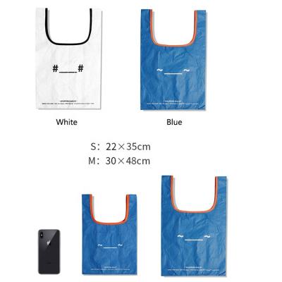 China 100% Eco-friendly Reusable Tyvek Foldable Ted Tote Shopping Bag Hot Sale Dupont Paper Bag Grocery RP Eco-friendly Custom 100% Eco-friendly for sale