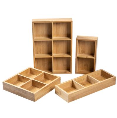 China Sustainable universal decorative natural bamboo dried fruit storage box for living room for sale