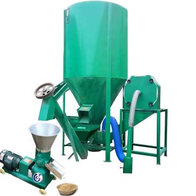 China Poultry Fish Feed Mixing Machine Chicken Feed Processing Unit Price Animal Food Mixer for Sale Bean Corn Wheat Cassave 2.5mm-6mm for sale