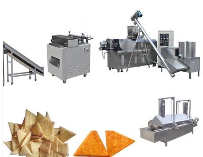 China Doritos Tortilla Nacho Corn Chips Processing Line Making Machine Stainless Steel Automatic 2021 1500 Grain Products,flour 35kw for sale