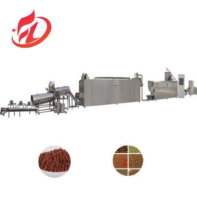 China Automatic fish feed extruder machine  fish food machine floating fish feed pellet make machine for sale