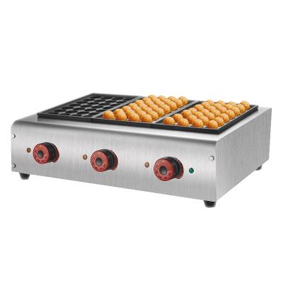 China High Efficiency Three Plates Gas Takoyaki Grill / Fish Pellet Grill Machine For Sale for sale