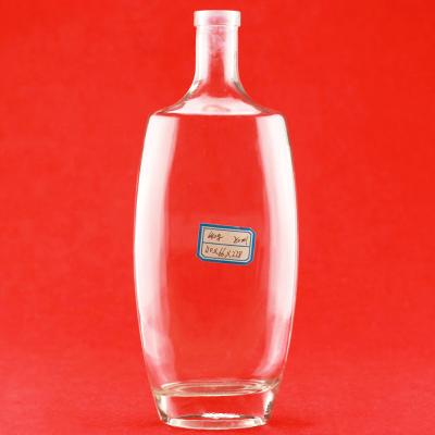 China Unique Liquor Shape Frosted Vodka Bottle 750ml Shape Frosted Glass Bottle for sale