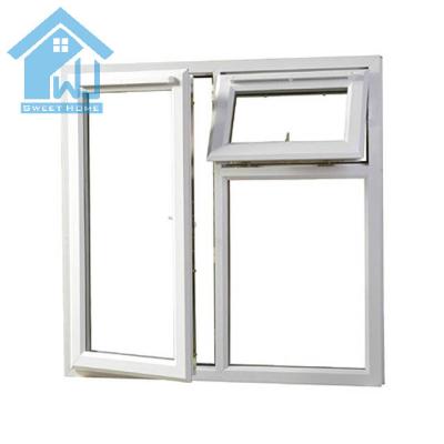 China Weijia Factory Magnetic Double Screen Glazed Glass Aluminum Windows And Doors Villa New Home Aluminum Awning for sale