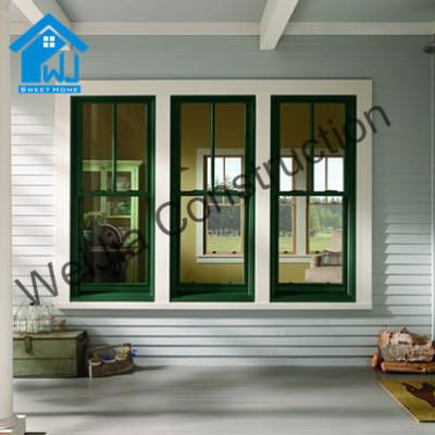 China Magnetic Screen Sliding Simple Hung American Sash Vinyl Style Window for sale