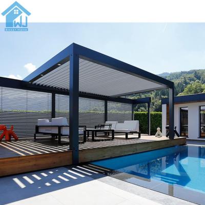 China Easily Assembled Electric Opening Aluminum Pergola Roof Patio Coverings Aluminum Pergola for sale