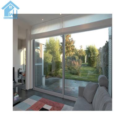 China modern air sliding door tight sliding glass door/3 panels/garage door glass price for sale