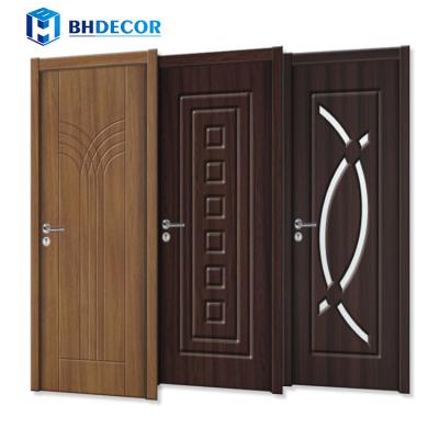 China Chinese Home Office Room Bathroom Sound Insulation Price Panel Mold Modern Design Solid PVC Interior Door For Bedroom for sale