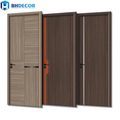 China Rustic Sound Insulation Russian Villa All Solid Beech Wood Flush Interior Door for sale