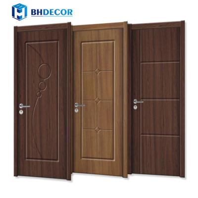 China Sound Insulation Sri Lanka Room Interior Modern Glossy White Bathroom Plastic Hdf Pvc Veneer Coated Door For Prices for sale