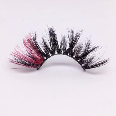 China Daliy Makeup Factory Wholesale Explosive Color Mink Eyelashes European and American 25mm Color Custom Eyelashes Multicolor for sale