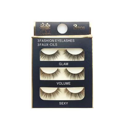 China Professional Wholesale Natural False Mink Eyelash False Lashes From Production Private Label 3D Tape for sale