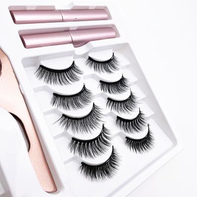 China Newest Magnetic Feather Styles 3D Lashes Wholesale Magnetic Eyelashes With Magnetic Eyeliner for sale