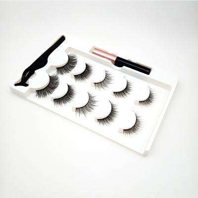 China Natural Highlights Packaging Colored Mink Lashes Natural False Mink Eyelash 3D Highlights for sale