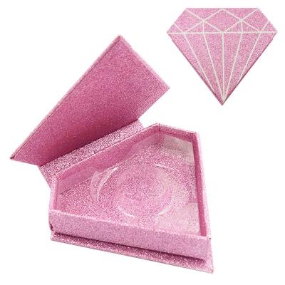 China New False Eyelashes Shape Eyelash Packaging Boxes Design Shape Box With Logo Printing for sale