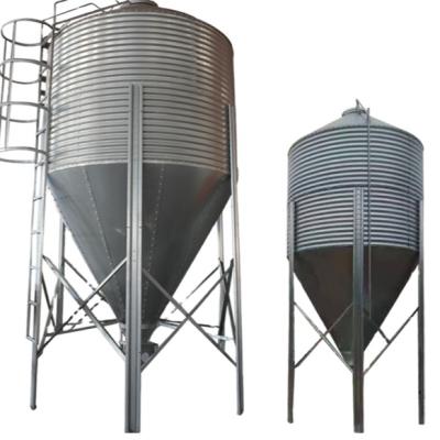 China Low cost barrel for storing poultry feed, equipped with an automated feeding system pig farm silo feed silos for sale