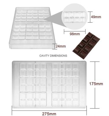 China Viable Polycarbonate Chocolate Mold For Chocolate Candy Mold Cake Decorating Pastry Mold Confectionery Bakeware Baking Tool for sale