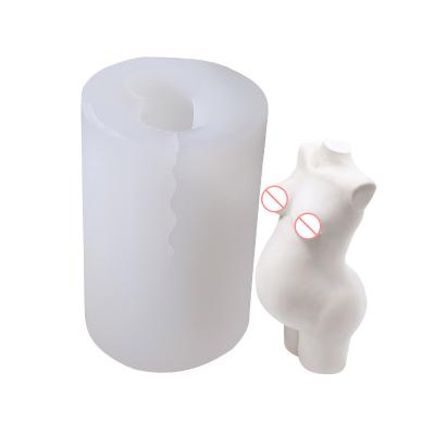 China DIY Roman Goddess David Abstract Sculpture Viable Human Greek Human Sexy Female Candle Pregnant Torso Body Shape Making Silicone Mold for sale