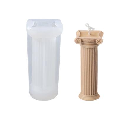 China Sustainable 3D Roman Column Candle Mold Ancient Greek Pillars Mold For Candle Making Crafts Home Decoration for sale