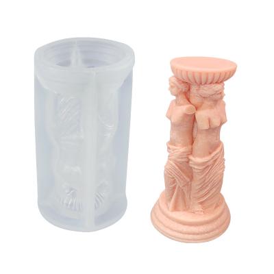 China Roman Column Candle Mold Venus Epoxy Resin Mold Silicone Wax Viable Mold Art Candle Making Soap Molds/ for sale